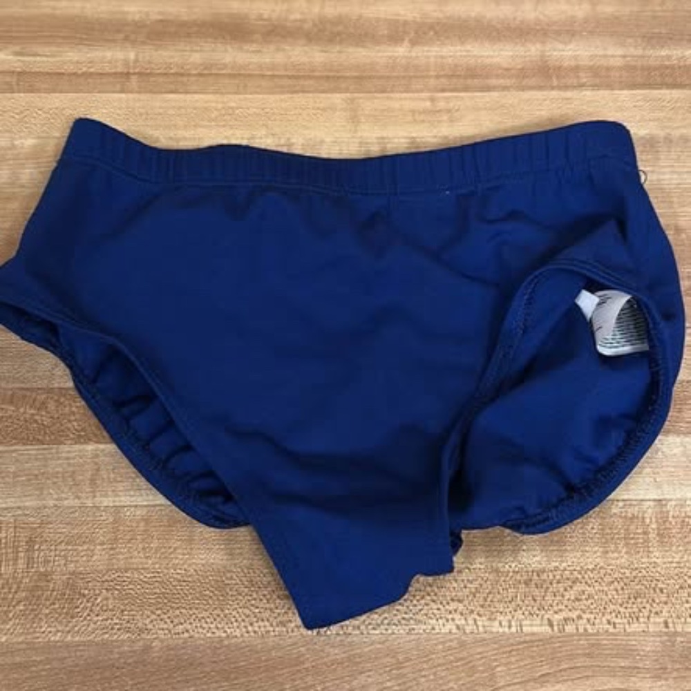 LIKE NEW Capezio Cheer bloomers/briefs, Royal Blue, girls 10/12